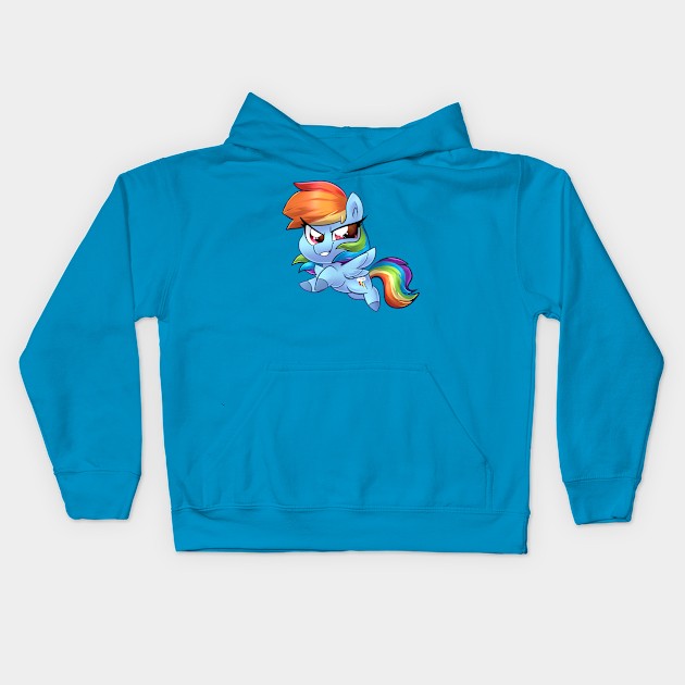 Rainbow Dash Kids Hoodie by Baja Gryphon